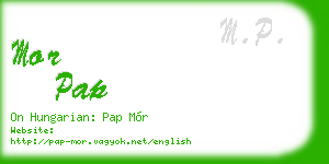 mor pap business card